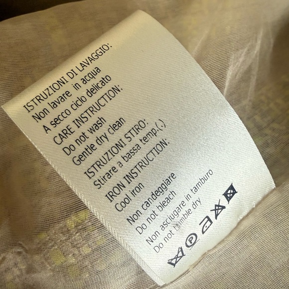 Giambattista Valli Jacket Bouclé Tweed Silk lined Embellished Yellow evening - Picture 13 of 13